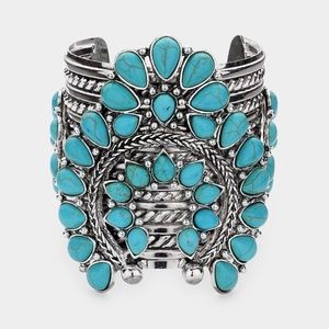 Women's Natural Stone Cuff Bracelet
